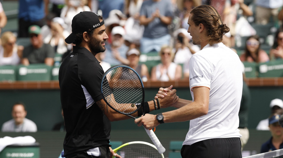 Indian Wells, Berrettini si ferma contro Zverev