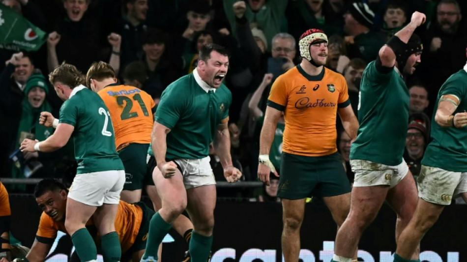 Rugby: l'Irlande domine l'Australie et f&ecirc;te Healy, son pilier record