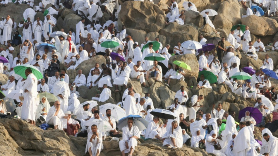 Les fidèles musulmans prient sur le mont Arafat, étape phare du hajj 