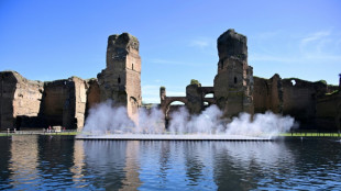 Water returns to Rome's Baths of Caracalla in reflecting pool