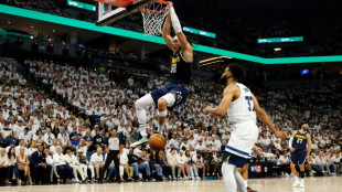 Nuggets outgun T'Wolves, Pacers thrash Knicks to level NBA playoff series