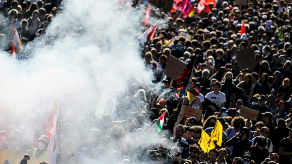 Mass rallies, disruptions in France on day of anger against Macron