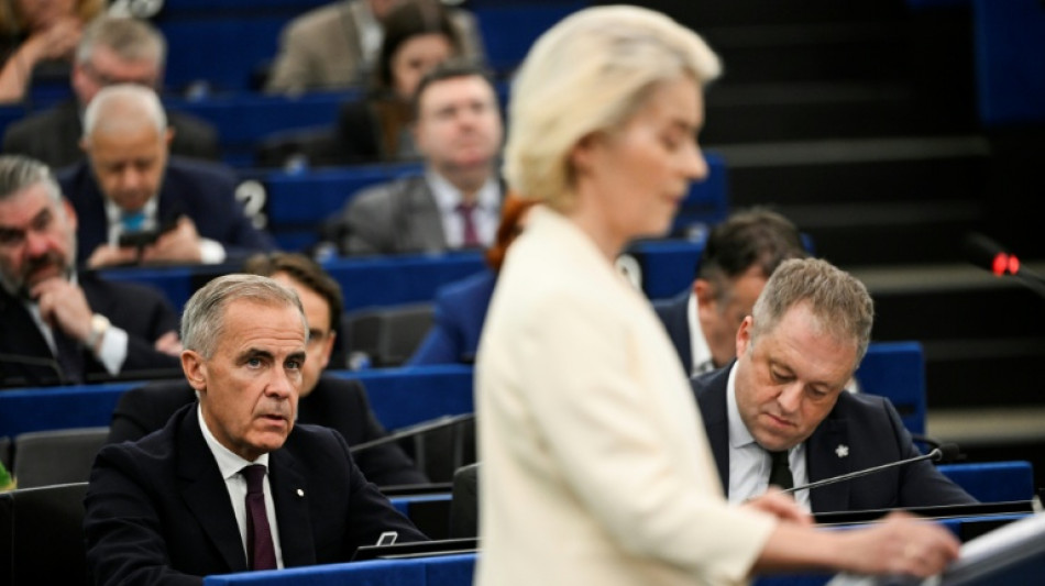Kanadas Premier Carney h&auml;lt Rede im EU-Parlament