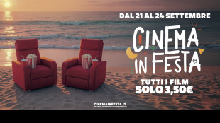 Con Cinema in festa dal 21 al 24 settembre tutti i film in sala a 3,50 euro
