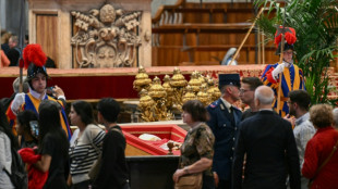 Thousands gather for second day to view pope