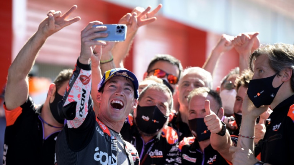 Tearful Aleix Espargaro wins first MotoGP race at 200th attempt