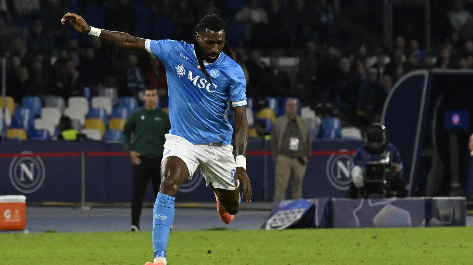 Napoli: lesione all'adduttore per Anguissa, fermo per 15 giorni
