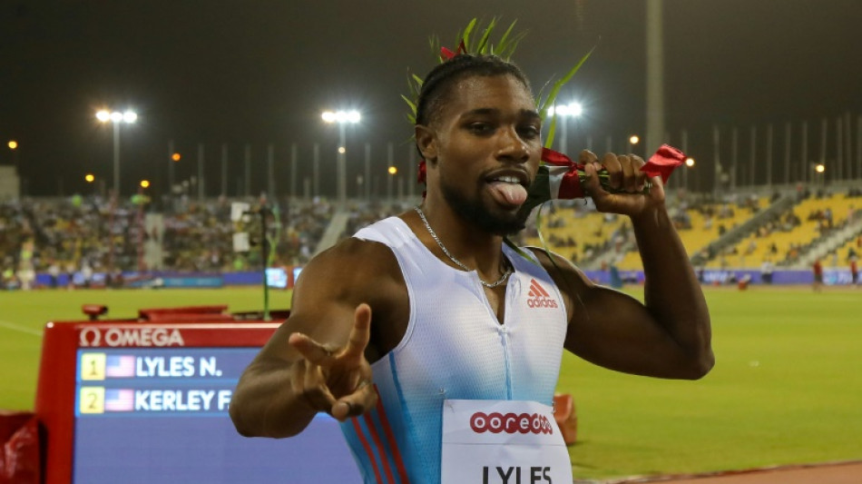 Athl&eacute;tisme: premiers sprints gagnants pour Lyles et Thomas &agrave; Doha, la perche report&eacute;e