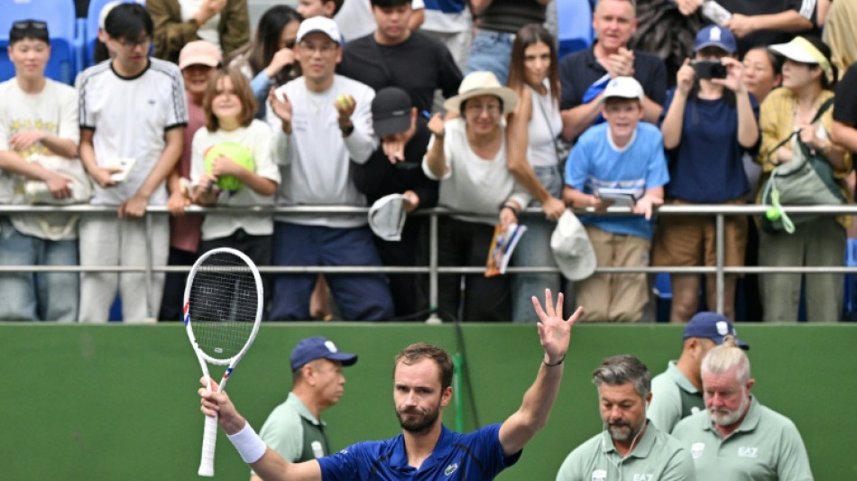 Medvedev through at Shanghai Masters in first match since disqualification