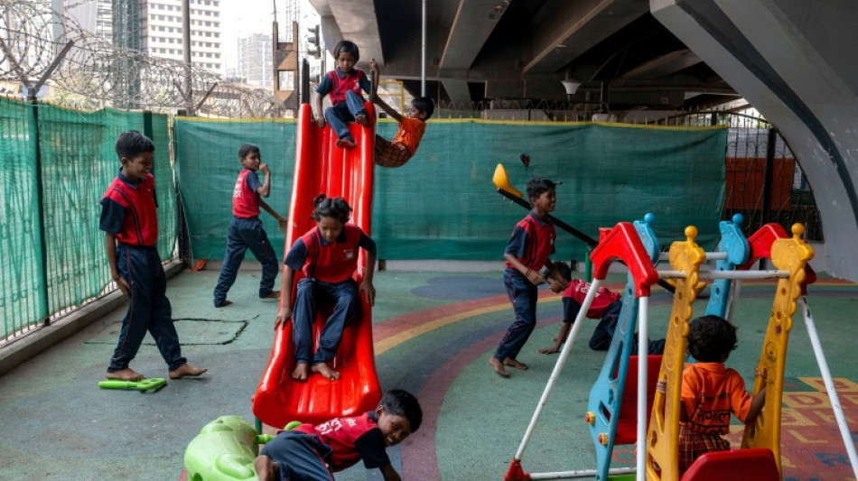 India flyover school offers lifeline to street children