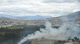 Fum&eacute;es dans le nord de Quito au quatri&egrave;me jour d'un feu de for&ecirc;t