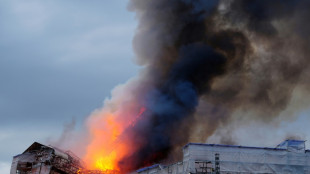 Massive fire topples spire at Copenhagen's historic stock exchange