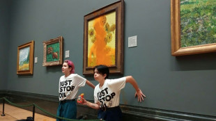 Eco-activists throw soup over Van Gogh's 'Sunflowers' in London 