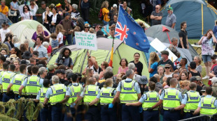 New Zealand police clash with Covid protesters at parliament