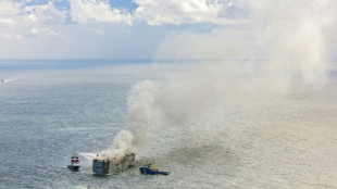 Le cargo en feu au large des Pays-Bas remorqu&eacute; vers une position temporaire