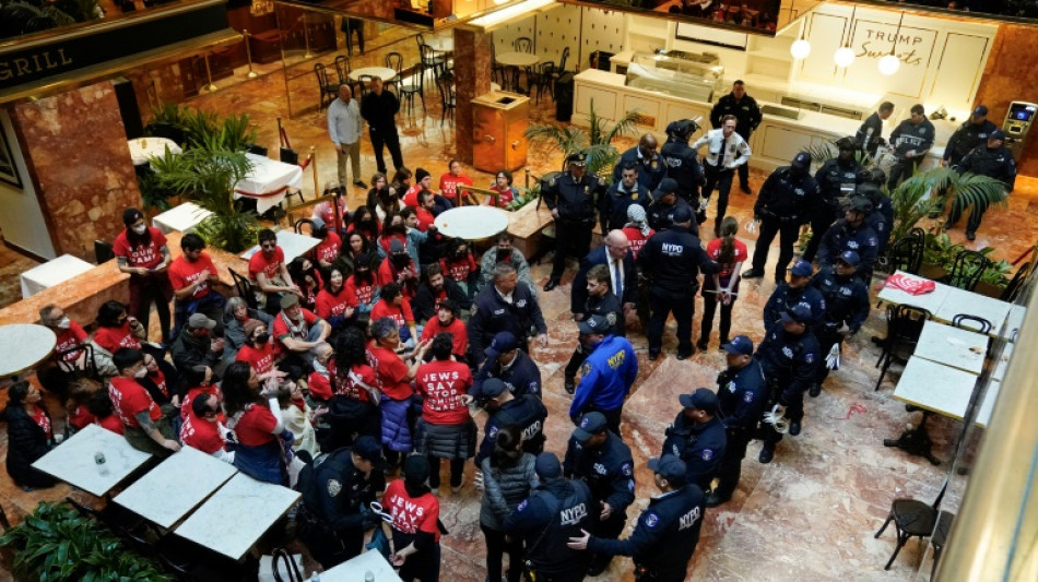 Dezenas s&atilde;o detidos em protestos pr&oacute;-palestinos na Trump Tower
