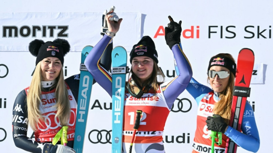 Descente de St-Moritz: nouveau podium pour Vonn, 2e derri&egrave;re l'Allemande Aicher